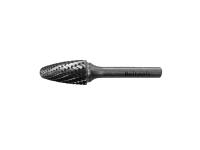 Борфреза гиперболическая (F) со сферическим торцом 12,5х25х65 твердосплавная ВК8 dхв-ка=6 мм Х-образная насечка Beltools Борфреза гиперболическая (F) со сферическим торцом 12,5х25х65 твердосплавная ВК8 dхв-ка=6 мм Х-образная насечка Beltools