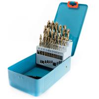 Набор сверл ф 1-13мм А1 Р6М5К5 25шт (шаг 0,5 мм) в металлическом футляре Beltools