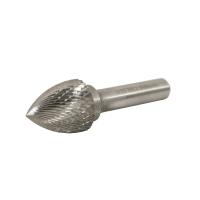 Борфреза гиперболическая (G) с точечным торцом 22 твердосплавная ВК8 dхв-ка=10 мм Х-образная насечка Beltools Борфреза гиперболическая (G) с точечным торцом 22 твердосплавная ВК8 dхв-ка=10 мм Х-образная насечка Beltools