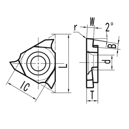 Пластина для прорезки глубоких канавок правая TGF32R200L370 N20 «Русский Инструмент» (РИ)