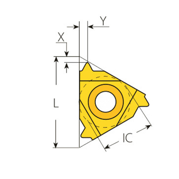 Пластина резьбовая внутренняя левая трубная резьба Whitworth 55⁰ 06IL18W MP25T «Русский Инструмент» (РИ)