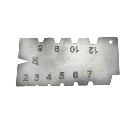 Шаблон для резьбовых резцов (2-12 мм) трапецеидальной резьбы