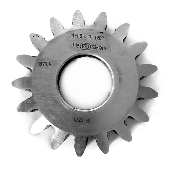 Долбяк дисковый М4,5 Z=17 А Р18 dо=77мм (2530-0186) 20гр dпос=31,75мм