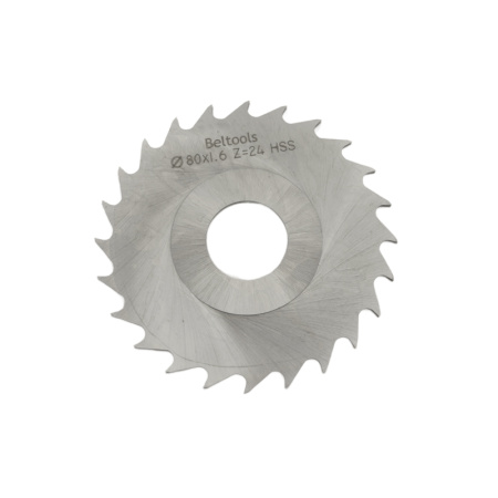 Фреза прорезная 80х1,6х22 Z=24 тип 3 со ступицей, без ш/п HSS ГОСТ 2679-93 Beltools