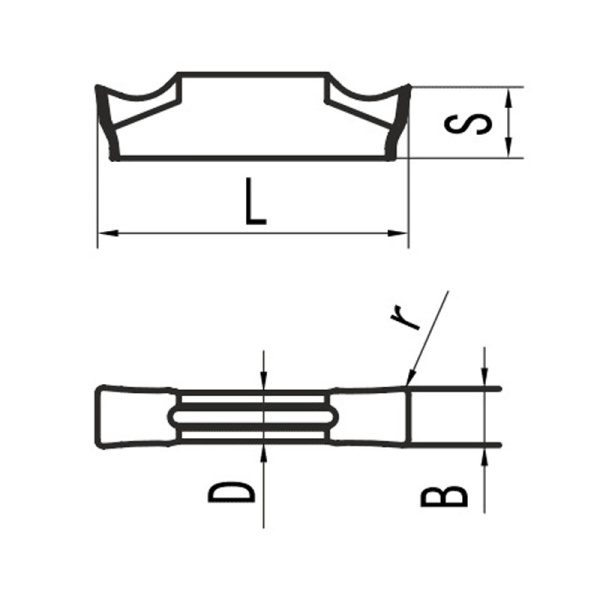 Пластина для отрезания и точения канавок MGMN200-C MP25G «Русский Инструмент» (РИ)