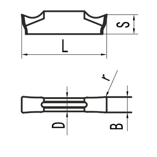 Пластина для отрезания и точения канавок MGMN600-M MP25G «Русский Инструмент» (РИ)