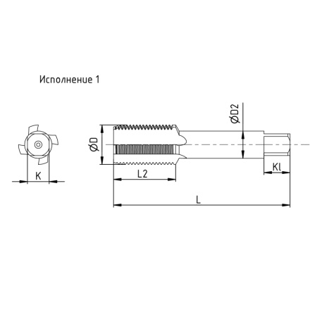 Метчик М10х0,75 машинно-ручной HSS 2шт компл. исп1 ГОСТ 3266-81 Beltools