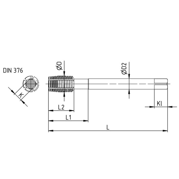Метчик М12х1,75 машинно-ручной Р6М5К5 TiN (метчик-раскатник) DIN376 CBT00312175 Beltools