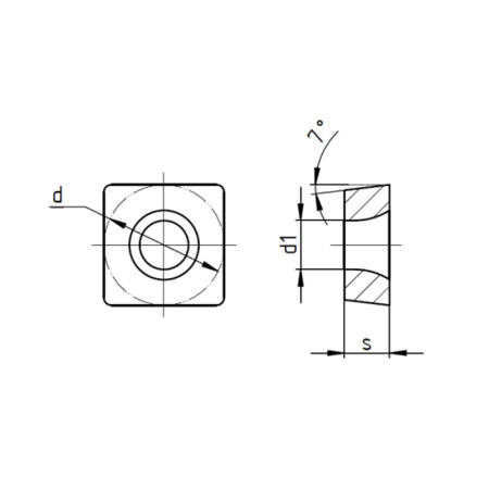 Пластина сменная квадратная SCMT 09T304-OT PC22M «Русский Инструмент» (РИ)
