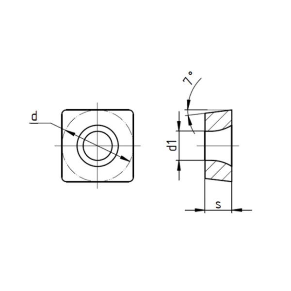 Пластина сменная квадратная SCMT 09T304-OT KC20D «Русский Инструмент» (РИ)