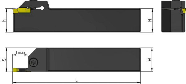Резец для отрезания, продольного и поперечного точения 16х16х100 MGEHL1616-2 левый «Русский Инструмент» (РИ)