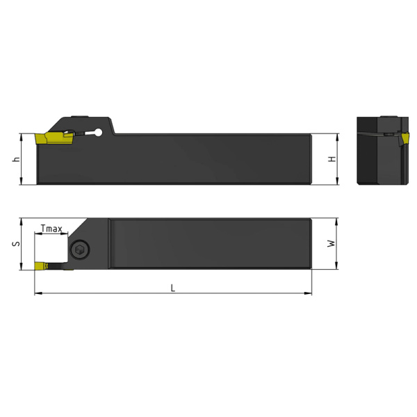 Резец для отрезания, продольного и поперечного точения 16х16х100 MGEHL1616-1.5 левый «Русский Инструмент» (РИ)