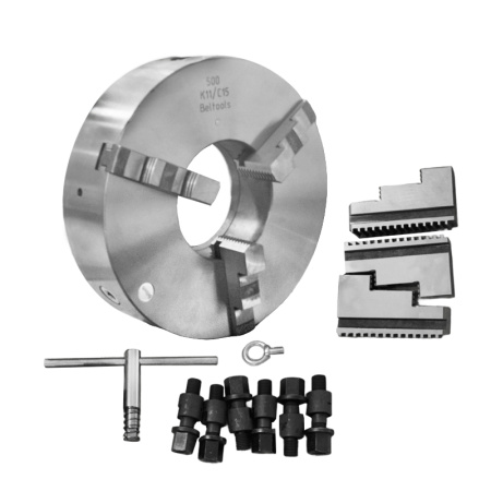 Патрон токарный 500-ПТ 3-x кулачковый К11/С15 (посадка конус 15=285,775) с обратными кулачками Beltools