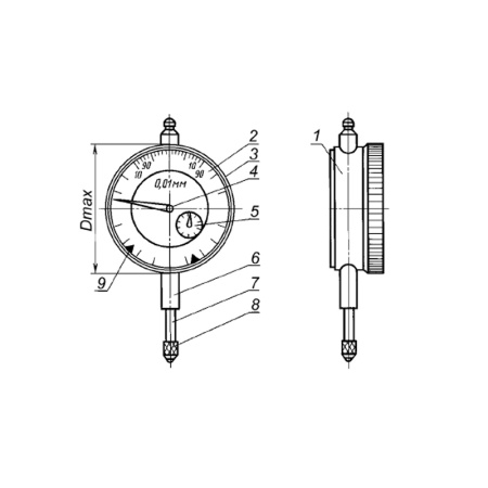 Индикатор часового типа ИЧ 10 0-10 0,01 кл.1 без ушка ГОСТ 577-68 Beltools