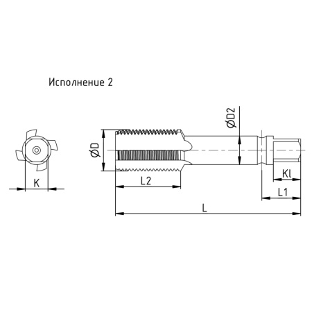 Метчик М6х0,75 машинно-ручной Р6М5 глухой исп2 ГОСТ 3266-81 Beltools