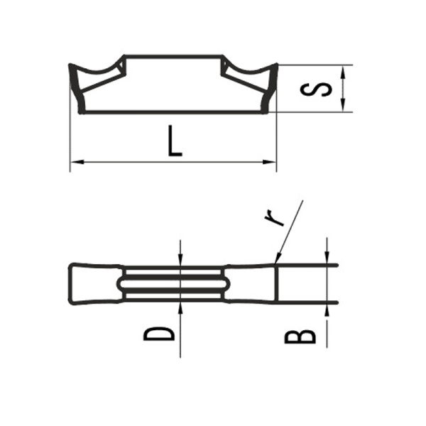 Пластина для отрезания и точения канавок TDC4 MP25G «Русский Инструмент» (РИ)