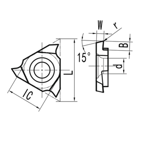 Пластина для отрезания правая TGF32R300-S15R N20 «Русский Инструмент» (РИ)