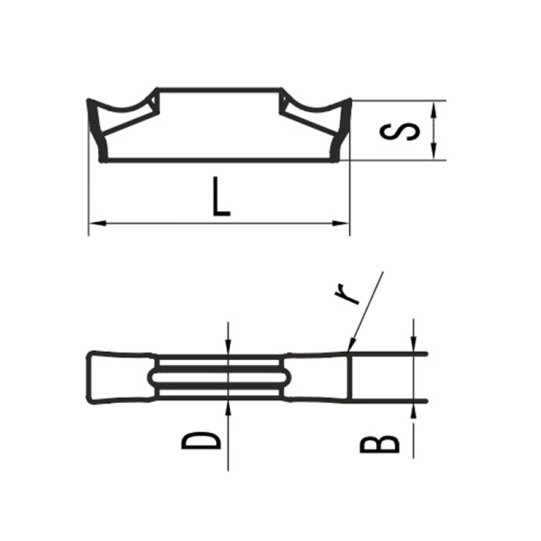 Пластина для отрезания и точения канавок MGMN200-M MP25G «Русский Инструмент» (РИ)