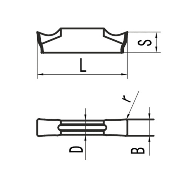 Пластина для отрезания и точения канавок MGMN500-M MP25G «Русский Инструмент» (РИ)