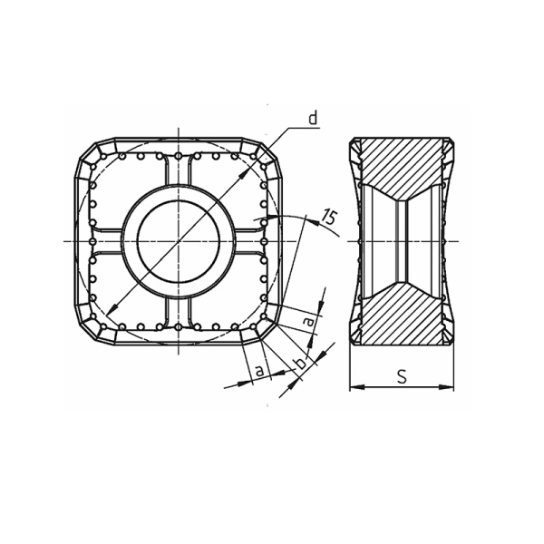 Пластина сменная квадратная SNHU 120508-M PP30CT «Русский Инструмент» (РИ)