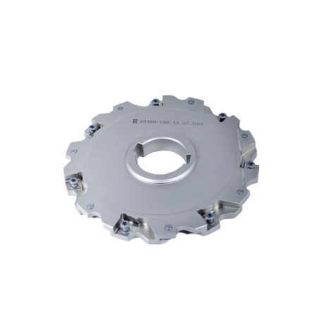 Фреза трехсторонняя 160х14х40 с механическим креплением 4гр пл-н с тан. креплением ZNHX 07 Z=14 (2х7) AS490-R160.14.07.B40 «Русский Инструмент» (РИ)