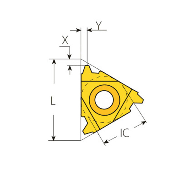 Пластина резьбовая внутренняя левая трапецеидальная резьба Tr 16IL1.5TR MP25T «Русский Инструмент» (РИ)