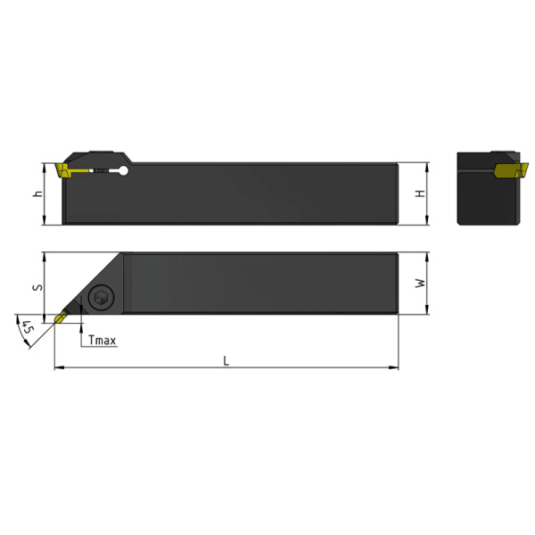 Резец для точения галтелей и профильных канавок 20х20х125 MGEUL2020-3 левый «Русский Инструмент» (РИ)