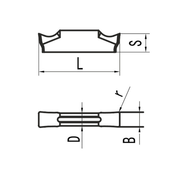 Пластина для отрезания и точения канавок TDC2 MP25G «Русский Инструмент» (РИ)