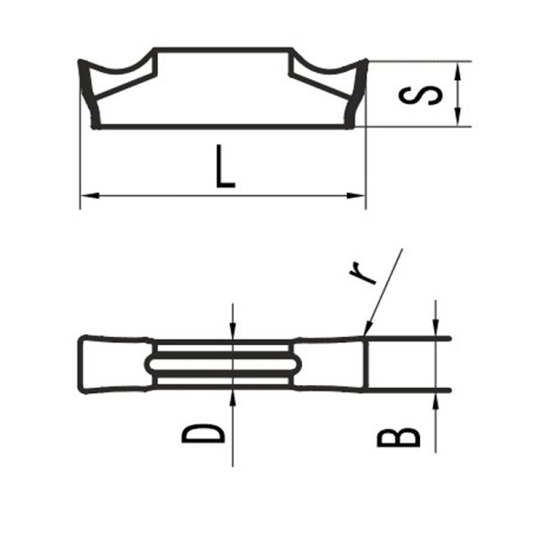 Пластина для отрезания MGGN500-S06R MP25G «Русский Инструмент» (РИ)