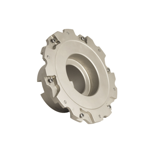 Фреза трехсторонняя 125х8х40 с механическим креплением 4гр пл-н с тан. креплением ZNHX 04 Z=12 (2х6) с фланцем AS490-R125.08.06.B40 «Русский Инструмент» (РИ)