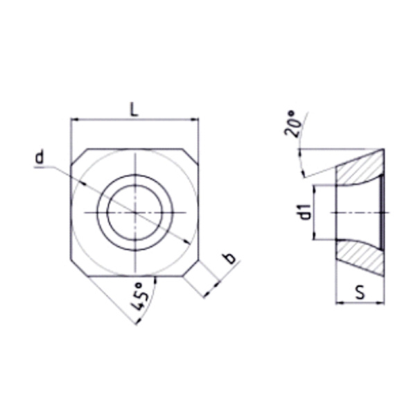 Пластина сменная квадратная SEKT 1204AFTN-RM HP10 «Русский Инструмент» (РИ)