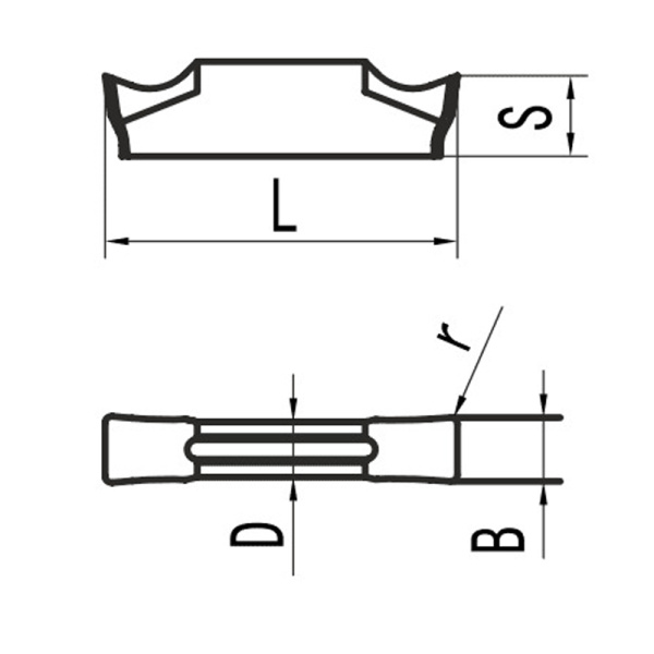 Пластина для профильного точения и точения галтелей MRMN200-M MP25G «Русский Инструмент» (РИ)