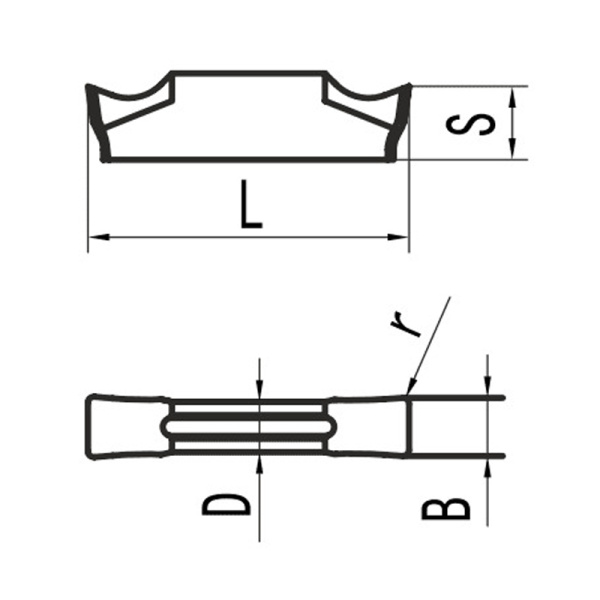 Пластина для отрезания MGGN150-LH MP25G «Русский Инструмент» (РИ)