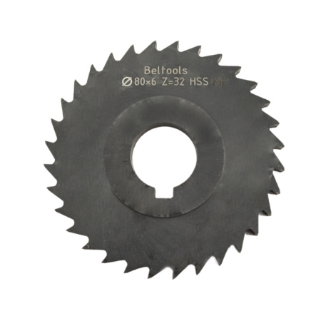 Фреза прорезная 80х6х22 Z=32 тип 2 со ступицей и ш/п HSS Nit ГОСТ 2679-93 Beltools