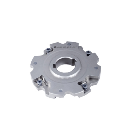 Фреза трехсторонняя 100х14х27 с механическим креплением 4гр пл-н с тан. креплением ZNHX 07 Z=8 (2х4) AS490-100.14.04.D27 «Русский Инструмент» (РИ)