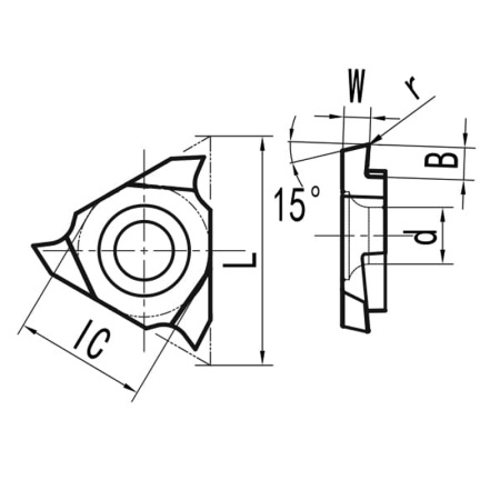Пластина для отрезания левая TGF32L300-S15R MP20G «Русский Инструмент» (РИ)