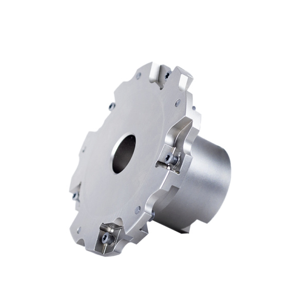 Фреза трехсторонняя 100х8х27 с механическим креплением 4гр пл-н с тан. креплением ZNHX 04 Z=10 (2х5) с фланцем AS490-R100.08.05.A27 «Русский Инструмент» (РИ)