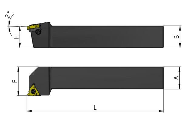 Резец резьбовой для нарезания наружной резьбы 32х32х170 SEL3232 P27 левый «Русский Инструмент» (РИ)