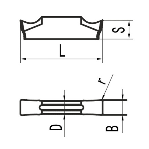 Пластина для отрезания и точения канавок MGMN400-M MP25G «Русский Инструмент» (РИ)