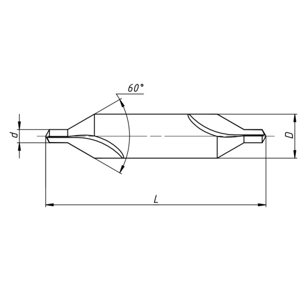 Сверло центровочное 1 мм Р6М5 D=3,15 мм тип A ГОСТ 14952-75 шлиф Beltools