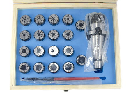 Патрон цанговый 7:24 К40 ER32 с комплектом цанг 3-20 (18шт) Beltools