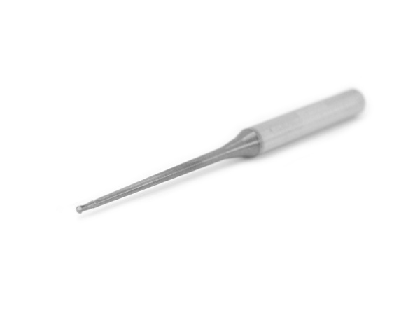 Фреза концевая сферическая твердосплавная 1,5х3х75 R=0,75 P45C Z=2 ц/х dхв=6мм коническая шейка GM235-015.1LA-P45C «Русский Инструмент» (РИ)