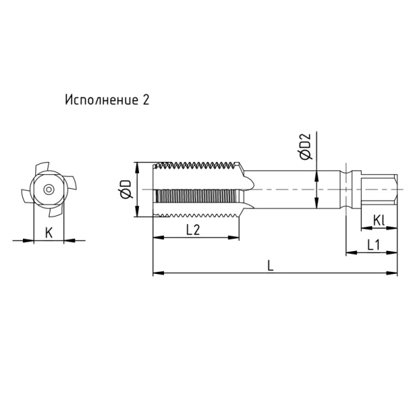 Метчик М11х1,5 машинно-ручной HSS глухой исп2 ГОСТ 3266-81 Beltools