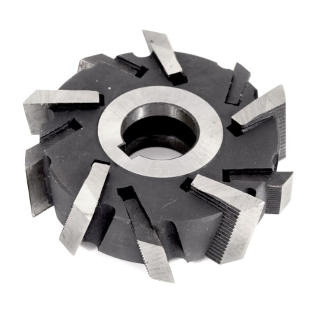 Фреза трехсторонняя 100х28х27 Z=10 со вставными рифлеными ножами Р6М5 ГОСТ 1669-78