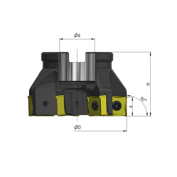 Фреза торцовая 160 с механическим креплением 4гр пл-н SNHU 1205 Z=8 dпос=40мм AF790-R160.10.08.C40 «Русский Инструмент» (РИ)