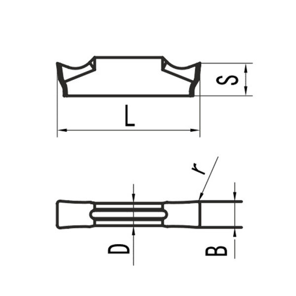 Пластина для отрезания и точения канавок TDT3 MP25G «Русский Инструмент» (РИ)