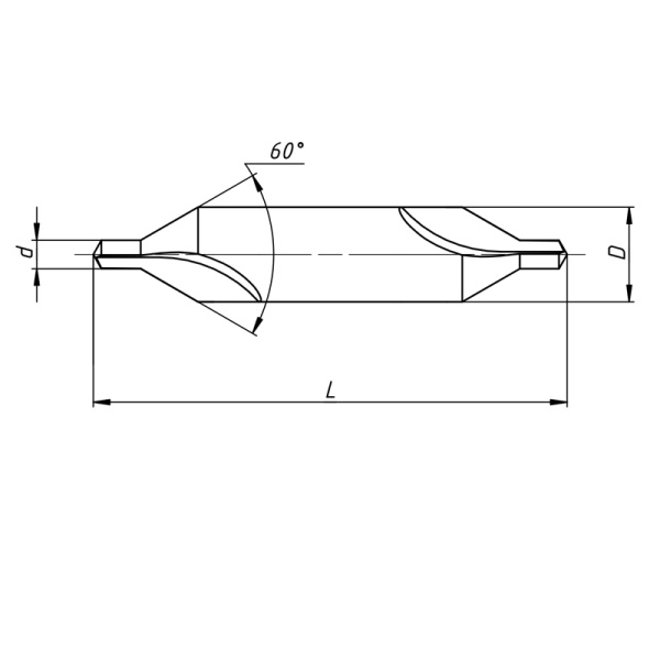 Сверло центровочное 1,6 мм HSS D=4 мм тип A ГОСТ 14952-75 Beltools