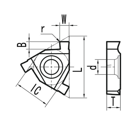 Пластина для прорезки внутренних канавок T11N180 N20 «Русский Инструмент» (РИ)